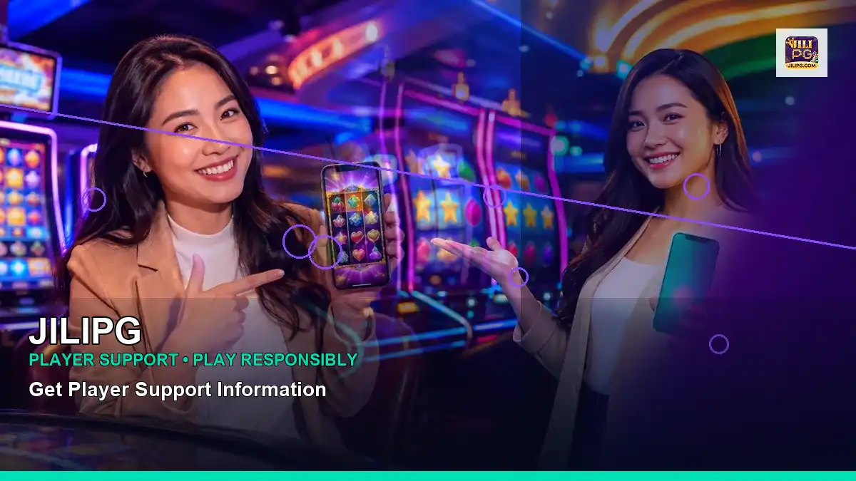 JILIPG burst free spins slot games featuring an adult Filipina casino host with a left-framed composition