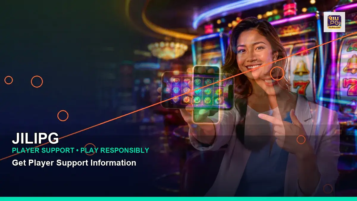JILIPG reels casino bonus games featuring an adult Filipina casino host with a wide-action composition